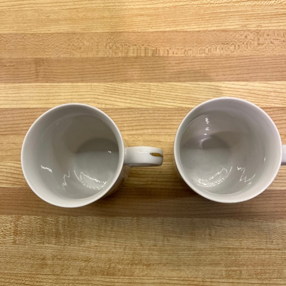 Vintage Currier & Ives Collectible 4 Seasons Mugs Gold Trim Summer and Autumn - Picture 6 of 8